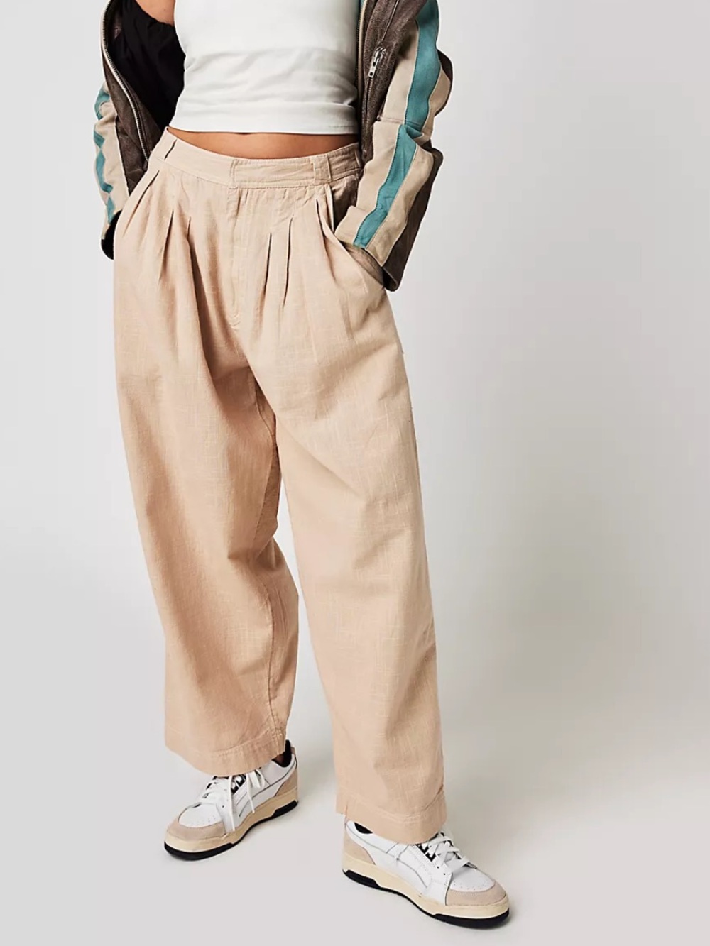 Free People Lotta Love Linen Trousers Tan | Women’s Size 8